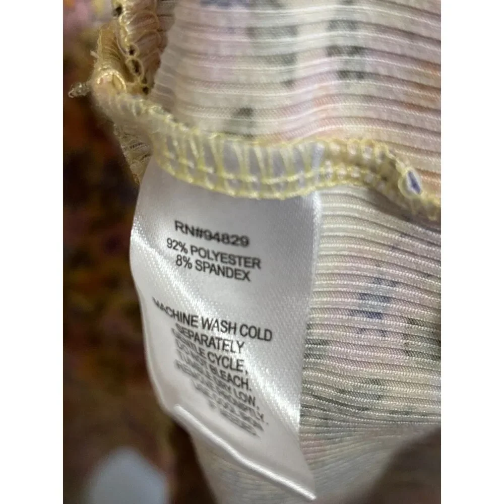 Planet Gold Plus 0X Floral Tiered Dress Pastel‎ Cottagecore Boho Babydoll Spring